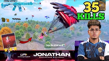 35 KILLS 😱!! JONATHAN NEW FULL AGRESSIVE GAMEPLAY/ FOREST ELF SET #jonathangaming #gameplay #bgmi