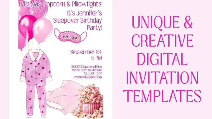 Pajama party invitation bundle, sleepover party invitation bundle, sleepover party printables