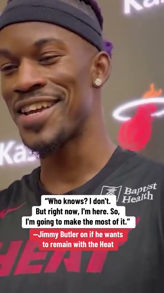 Jimmy Butler addresses whether or not he wants to remain with the Miami Heat (via zachweinberger/X)