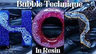 Bubble technique in Resin with Glitters • Resin Pouring • resin for beginners • epoxy resin crafts