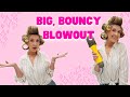 Salon Style Blowout with Rollers & Blow Dryer Brush | How to use velcro rollers for big, bouncy hair