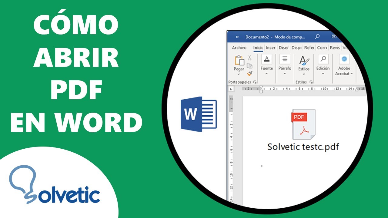 Cómo abrir un PDF en Word ✔️ 𝗔𝗖𝗧𝗨𝗔𝗟𝗜𝗭𝗔𝗗𝗢 - YouTube