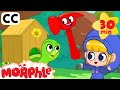 🏠 Morphle Builds Houses 🏠 | 30 minutes BEST OF Mila &amp; Morphle Literacy | Cartoons with Subtitles