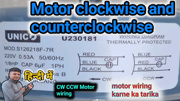 CW  CCW  Motor wiring. How to wire  a cw and ccw Motor