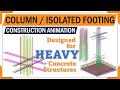 Barres darmature de fondation  dtails du renforcement des pieds de colonne  animation de chantier