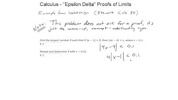 Calc 1.7 WebAssign - Find Delta for the given Epsilons - James Stewart 8E