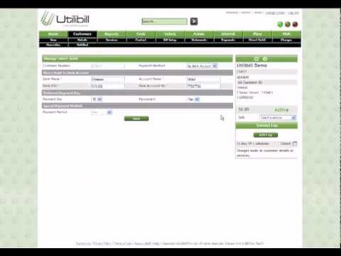 Configure Direct Debit in Utilibill