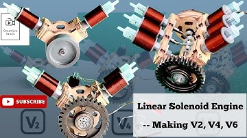 Linear Solenoid Engine    Making V2, V4, V6 Engines Using Neodymium Magnets
