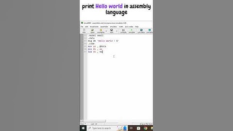 How to Print Hello world in assembly language #short #coding #viral #viralshorts