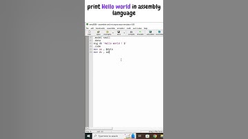 How to Print Hello world in assembly language #short #coding #viral #viralshorts
