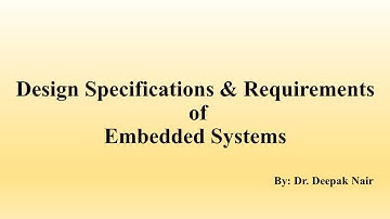Lecture 2: Requirements and Specifications for Embedded Systems