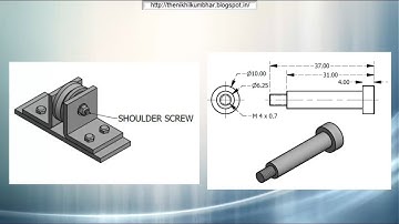 The Wheel Support Assembly_Part 4 - SHOULDER SCREW by Autodesk Inventor 2017