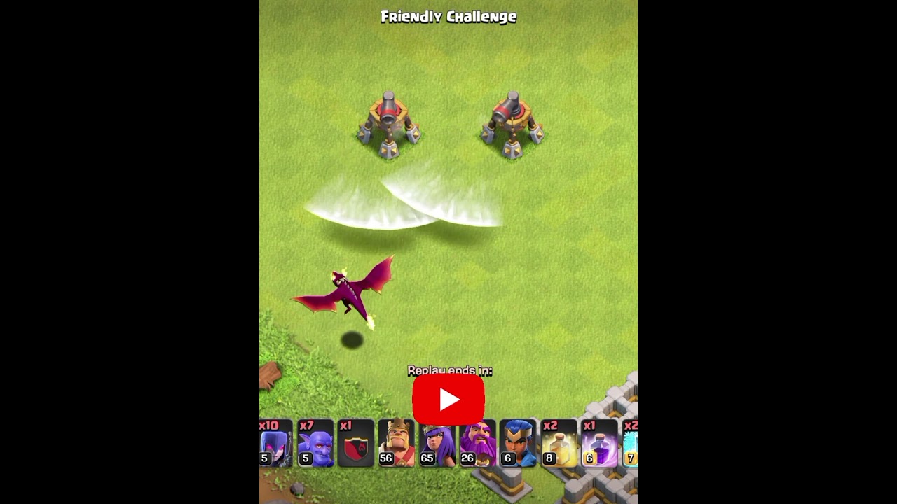 2 Air Sweeper + Tornado Trap VS Dragon # clash of clans # Shorts