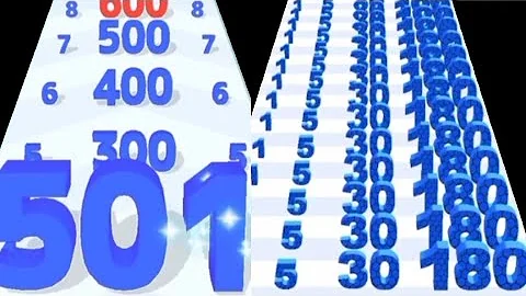7 Minutes New Satisfying Math Games - Number Rush 2048 Vs Numbers Merge