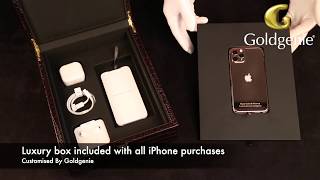 24k Gold Iphone 12 Pro Max With Diamond Logo Bezel 6 7 Goldgenie International