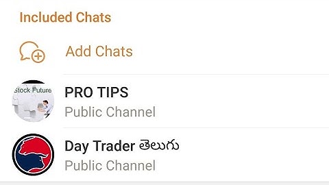 How to create Telegram chat Folder with different groups