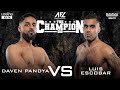 Daven pandya vs luis escobar full fight  afl promotions  muay thai  fightnight