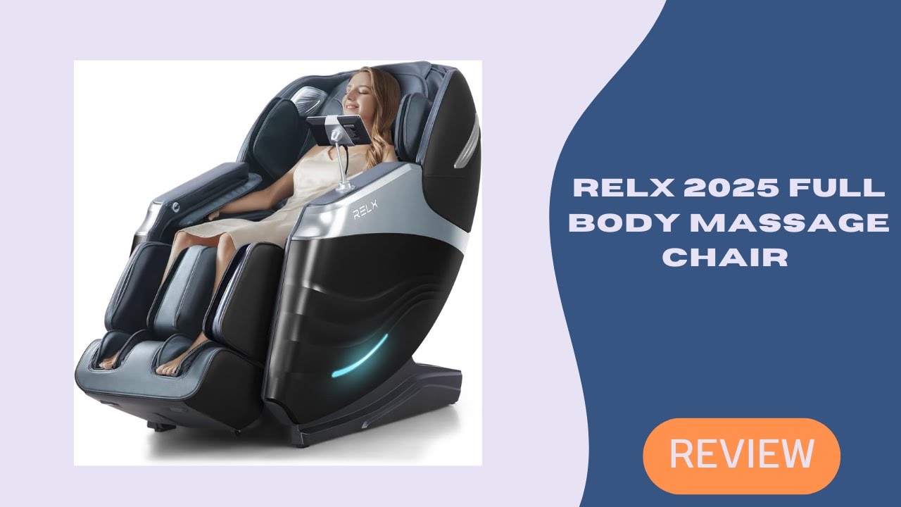 RELX 2025 Full Body Massage Chair – Zero Gravity, SL-Track, 15 Modes