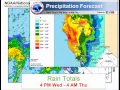 Updated timing of rain across Sacramento Valley December 10-11th