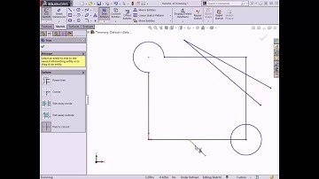 Solidworks tutorial - Sketch trim commands in solidworks (CSWA certificate)