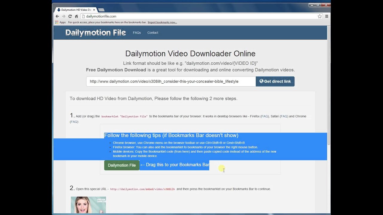 dailymotion download chrome