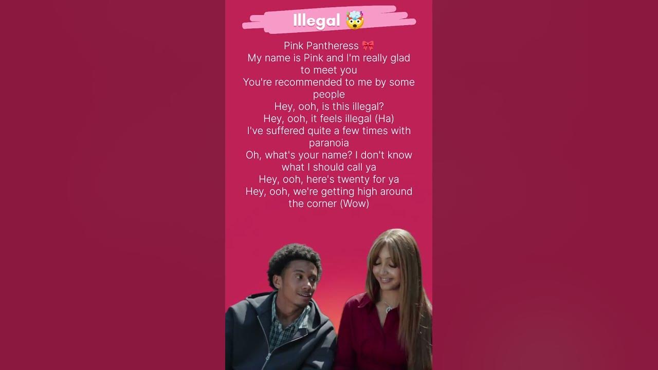 Illegal 😮 Pink Pantheress 🎀 song _lyrics 💕🎁