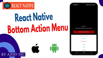 React Native Bottom Action Menu || in Hindi