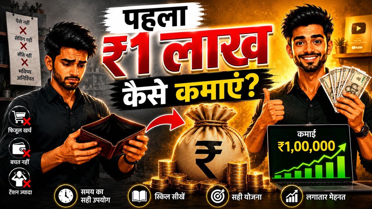 पहला ₹1 लाख कमाना सबसे मुश्किल क्यों है?💰 |  जल्दी कमाने का तरीका  | करोड़पतियों का Top सीक्रेट | 