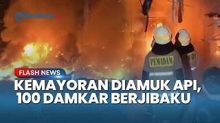 Major Fire Hits Densely Populated Kemayoran Neighborhood, 100 Firefighters Battle to Contain the ...