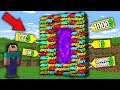 Minecraft NOOB vs PRO: HOW MUCH DOES NOOB NEED PAY TO BUY THIS CAR PORTAL? Challenge 100% trolling