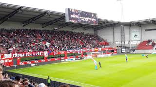 Helsingborgs IF - IK Sirius 1-0 2019 the players entering the pitch at Olympia