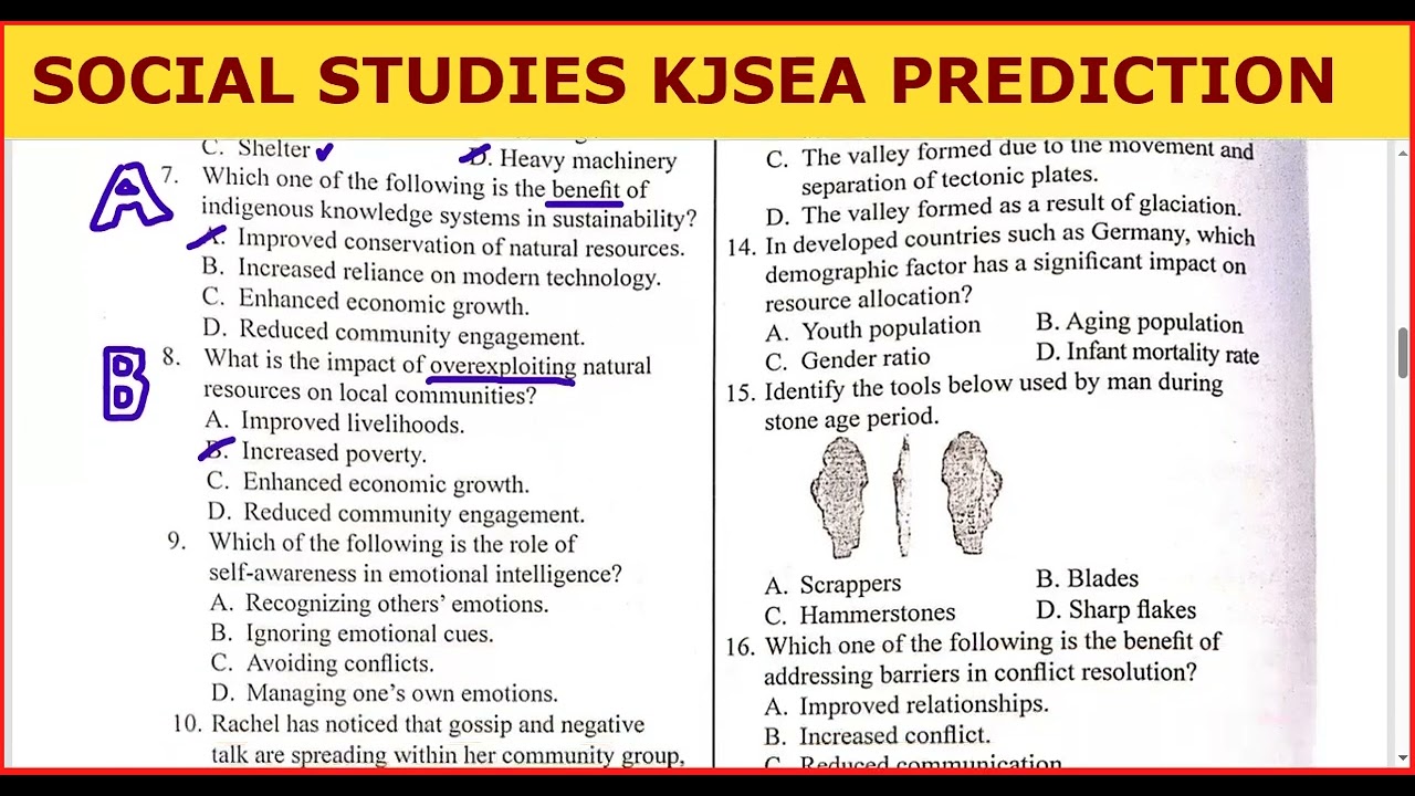 SOCIAL STUDIES KJSEA 2025 PREDICTION  SIGNAL 007