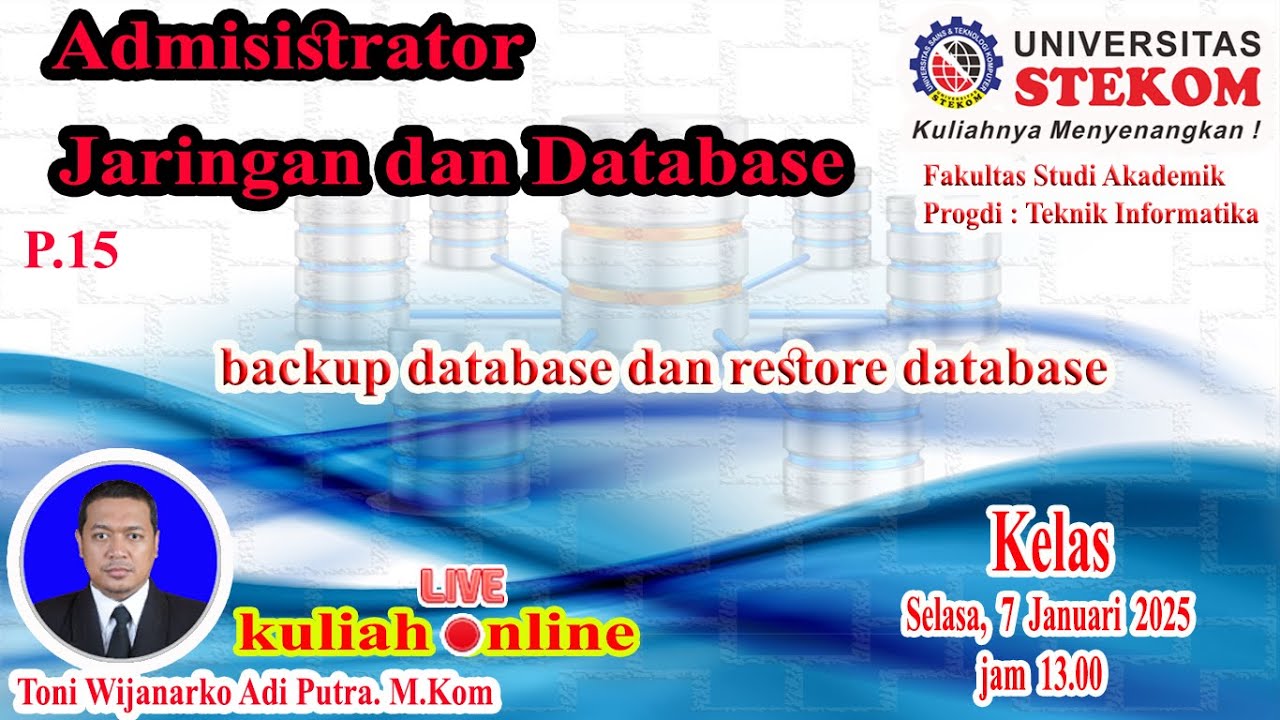 backup database dan restore database - YouTube