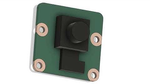 Raspberry Pi Camera Module V3 Wide Angle Camera Fusion 360 Render