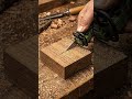 Mini Chainsaw vs Solid Wood Block… Perfect Cut in Seconds! 😱🪵 #asmr #woodworking #shorts