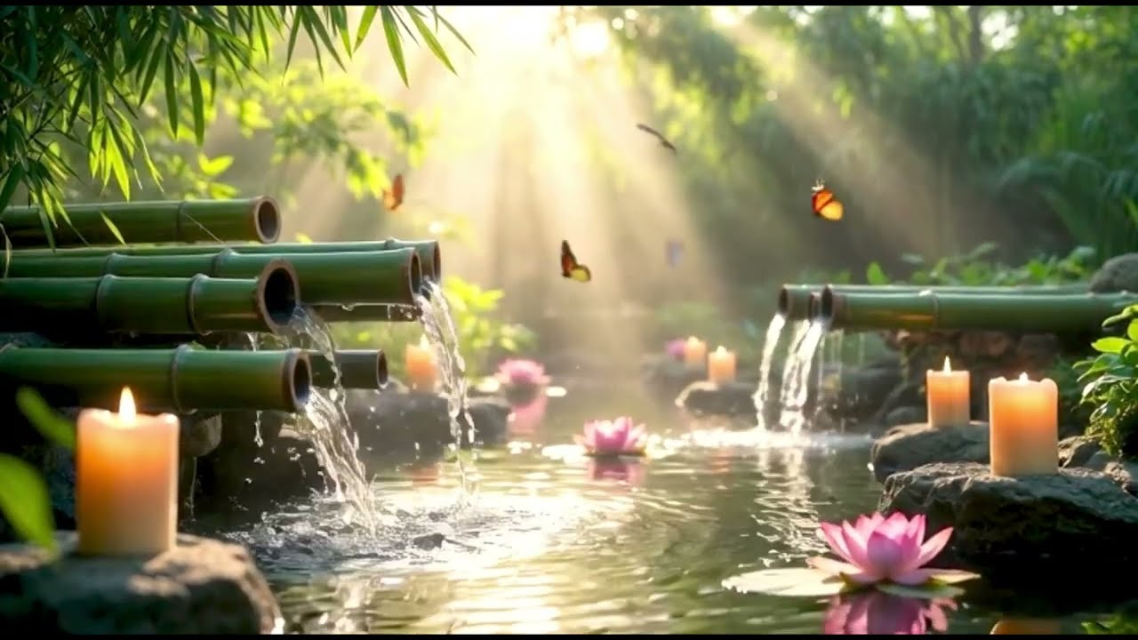 Relaxing Piano & Flowing Water Sounds 🌿 Meditation Music for Healing, Stress Relief and Deep Sleep