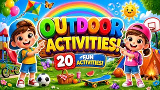 20 Outdoor Activities for Kids 🌳 | Fun Learning Video for Children⚽ #shorts #activity #youtubeshorts