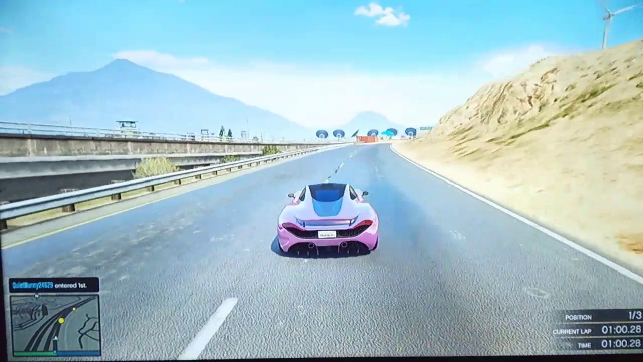 GTA 5 ONLINE  ( Race At Rex's Diner ) A Race I Made