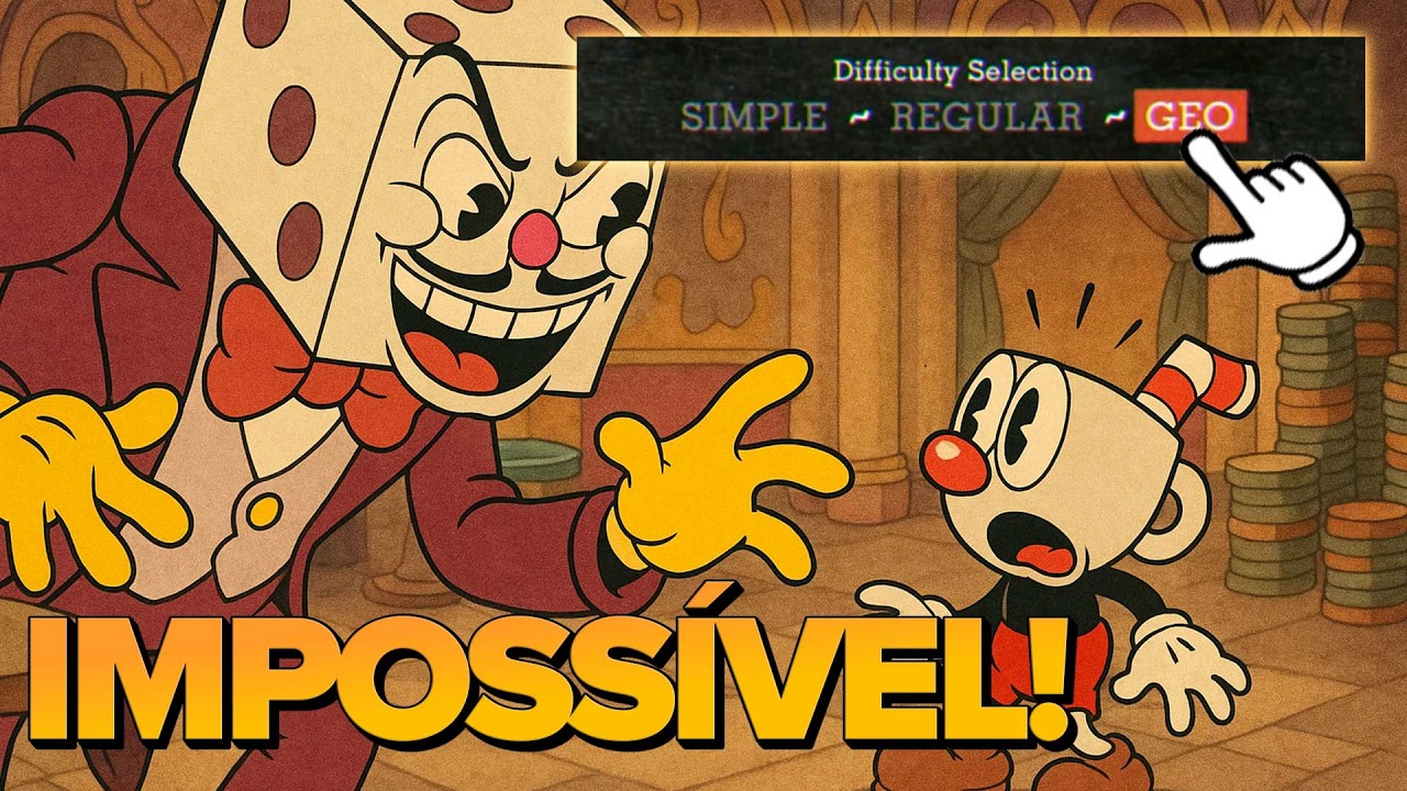 Rei Dado e O Tinhoso no MODO IMPOSSÍVEL! Cuphead Geo Mode