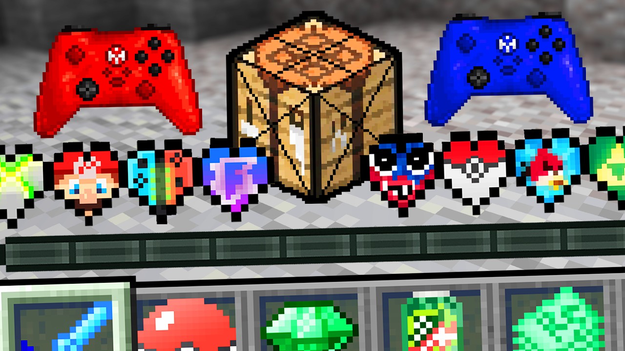 Minecraft but there's video game hearts