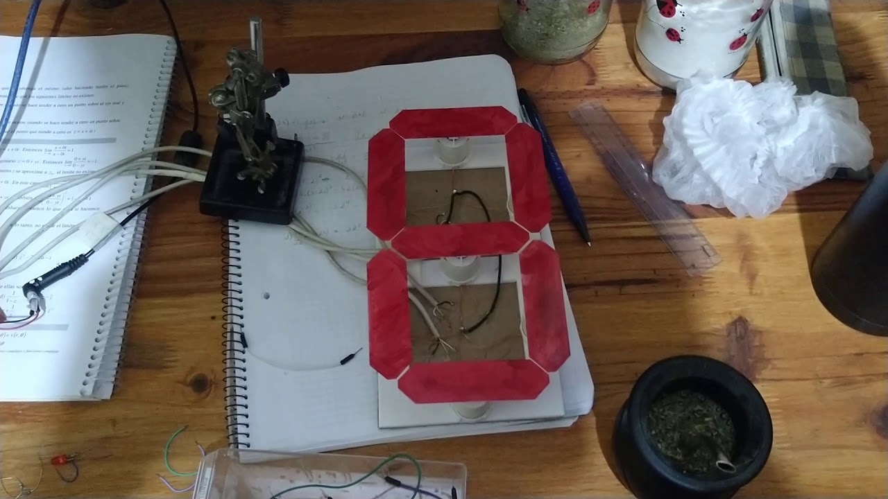 Homemade flip vane 7 segment display - YouTube