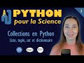 Collections en python  liste tuple set et dictionnaire  python pour la science 3