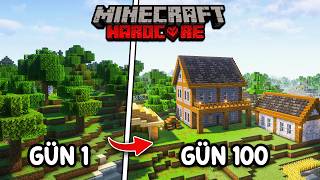 Minecraft Da 100 Günde Mükemmel Survival Evi İnşa Ettim