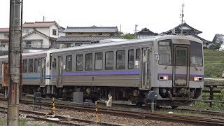 【4K】JR芸備線　回送列車キハ120形気動車　ｷﾊ120-17+ｷﾊ120-309　三次駅