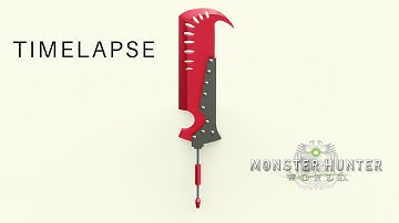 Sword Monster Hunter Blender 2.8 Timelapse