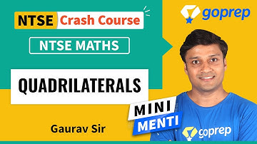 Quadrilaterals | NTSE Crash Course | Class 9 Mathematics | Gaurav Sir | NCERT | Goprep