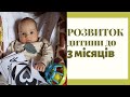 Розвиток дитини в 3 місяці. Карточки Монтессорі. Розвиваючі ігри.