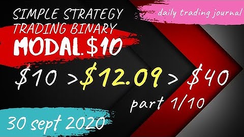 Modal $10 Trading Binary Simple Strategy ($12.09 p.1/10)binary deriv profit konsisten free bot 3009