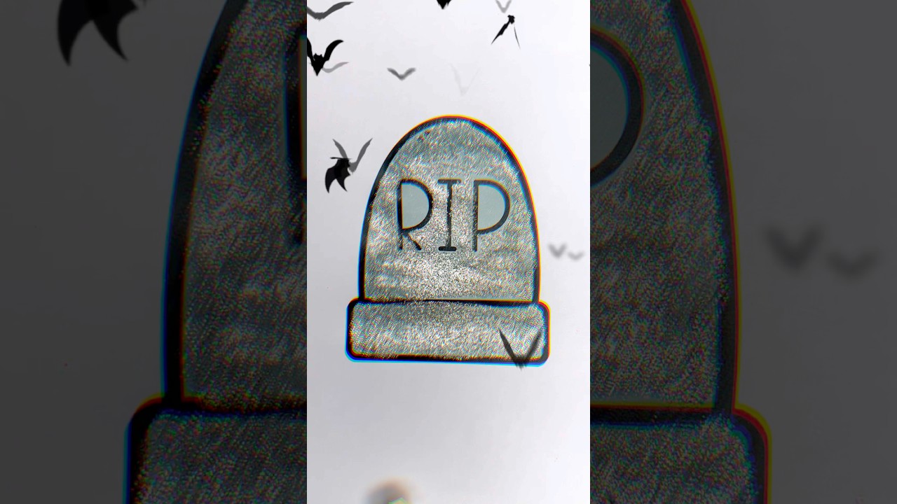 Glitter Halloween Gravestone Tombstone RIP 