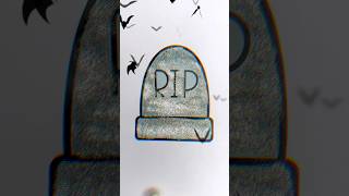Glitter Halloween Gravestone Tombstone RIP #glitter #kids #halloween #rip #tombstone